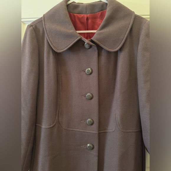 Women’s 1960’s Vintage coat Brown (Rare) Hand craft Made In Usa - Picture 5 of 16